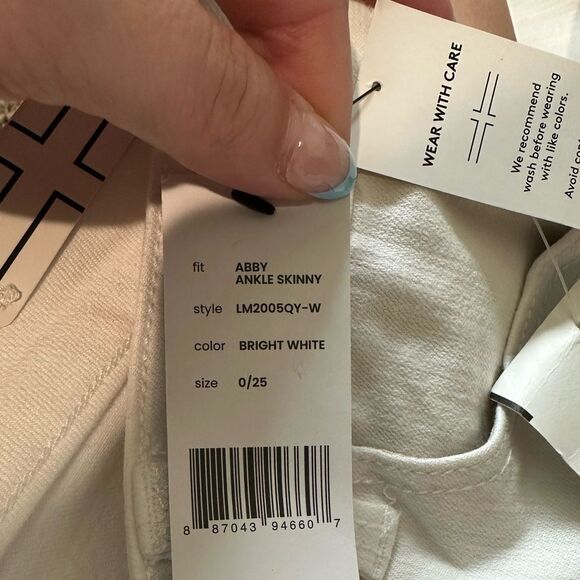 Liverpool NWT Abby ankle skinny jeans in bright white size 25 - Picture 4 of 5